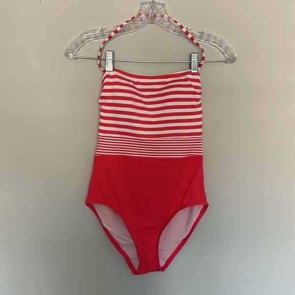 NWT Tommy Bahama Breaker Bay Stripe Bandeau one piece swimwear. Women’s size 4. - Picture 1 of 8